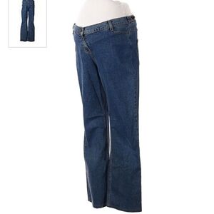 Liz Lange Maternity Women's 6 Straight Leg Blue Jean Casual Pregnancy Pants EUC